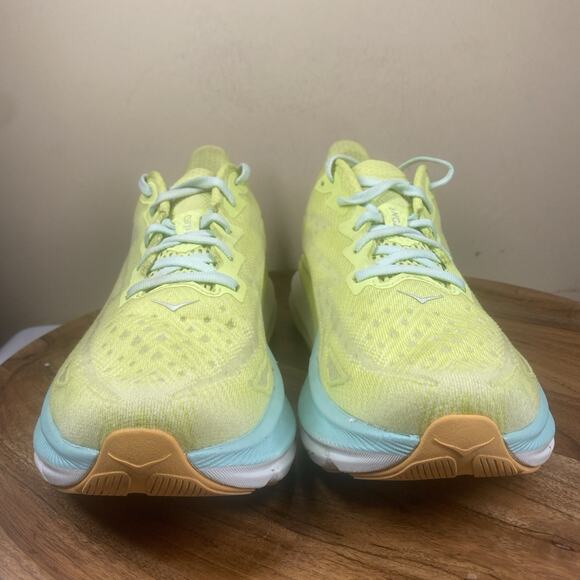 Hoka OneOne Clifton 9 Citrus Glow Womens Green Size 9 Running Shoes 1127896 CGSO - Picture 3 of 12